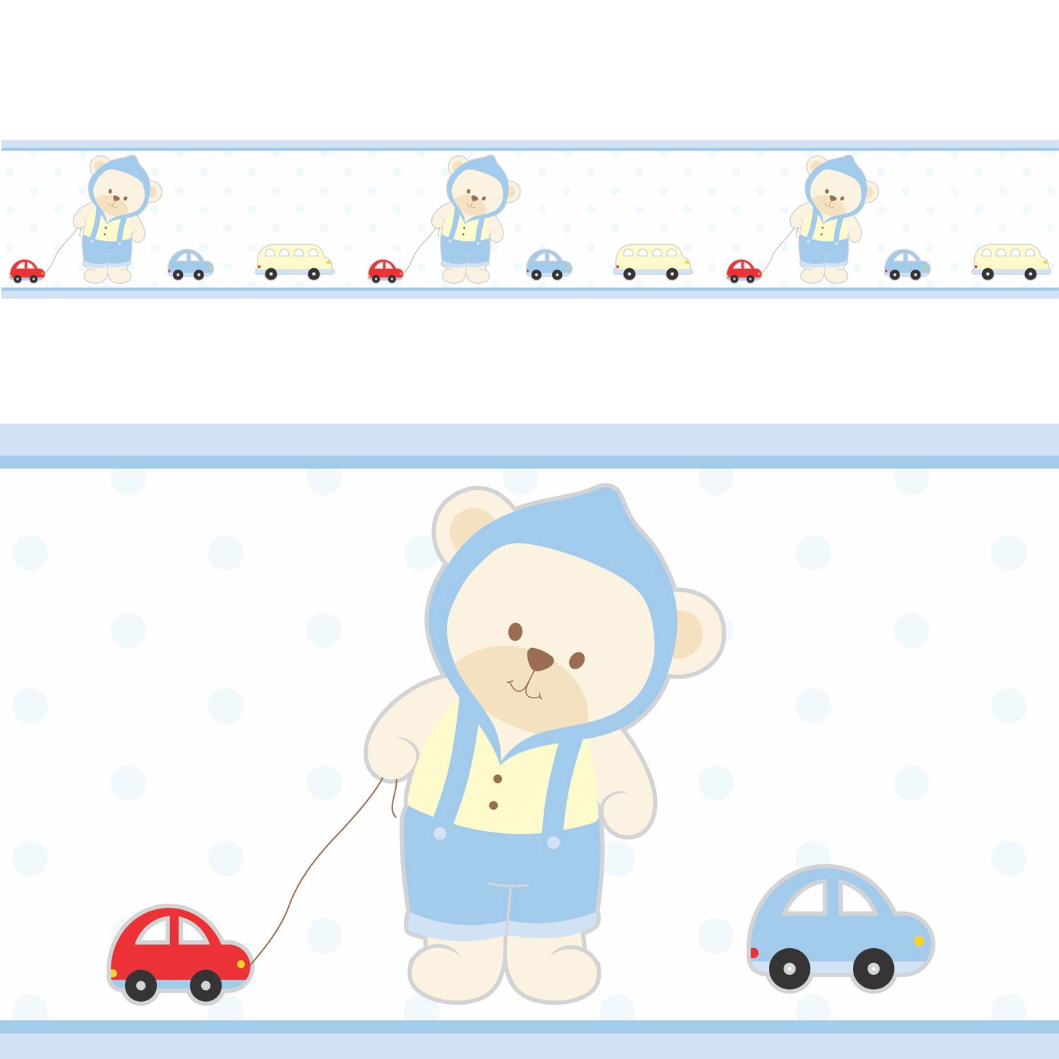 Faixa Adesiva de Parede Ursinho Bebê