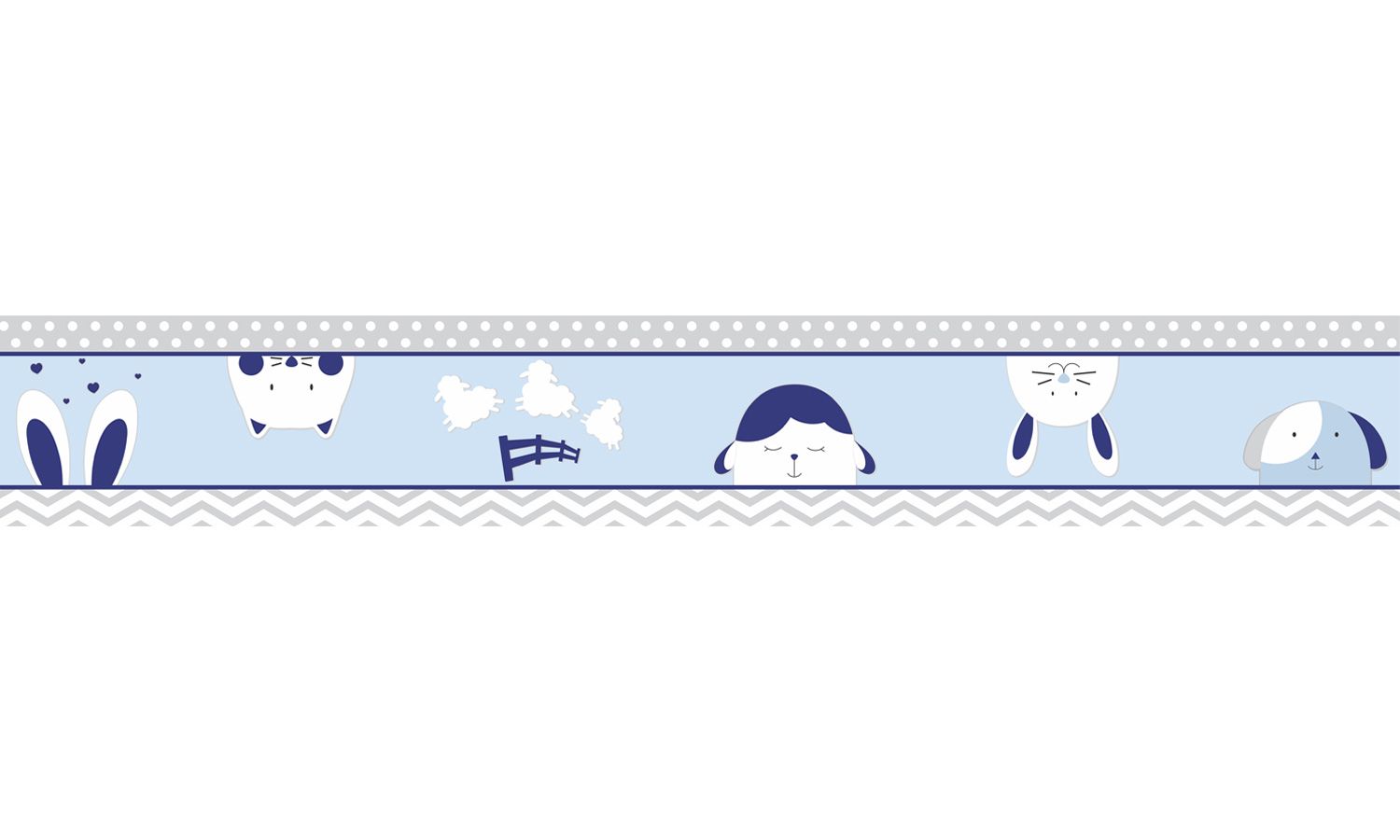 Faixa Adesiva de Parede Amiguinhos Amarelo