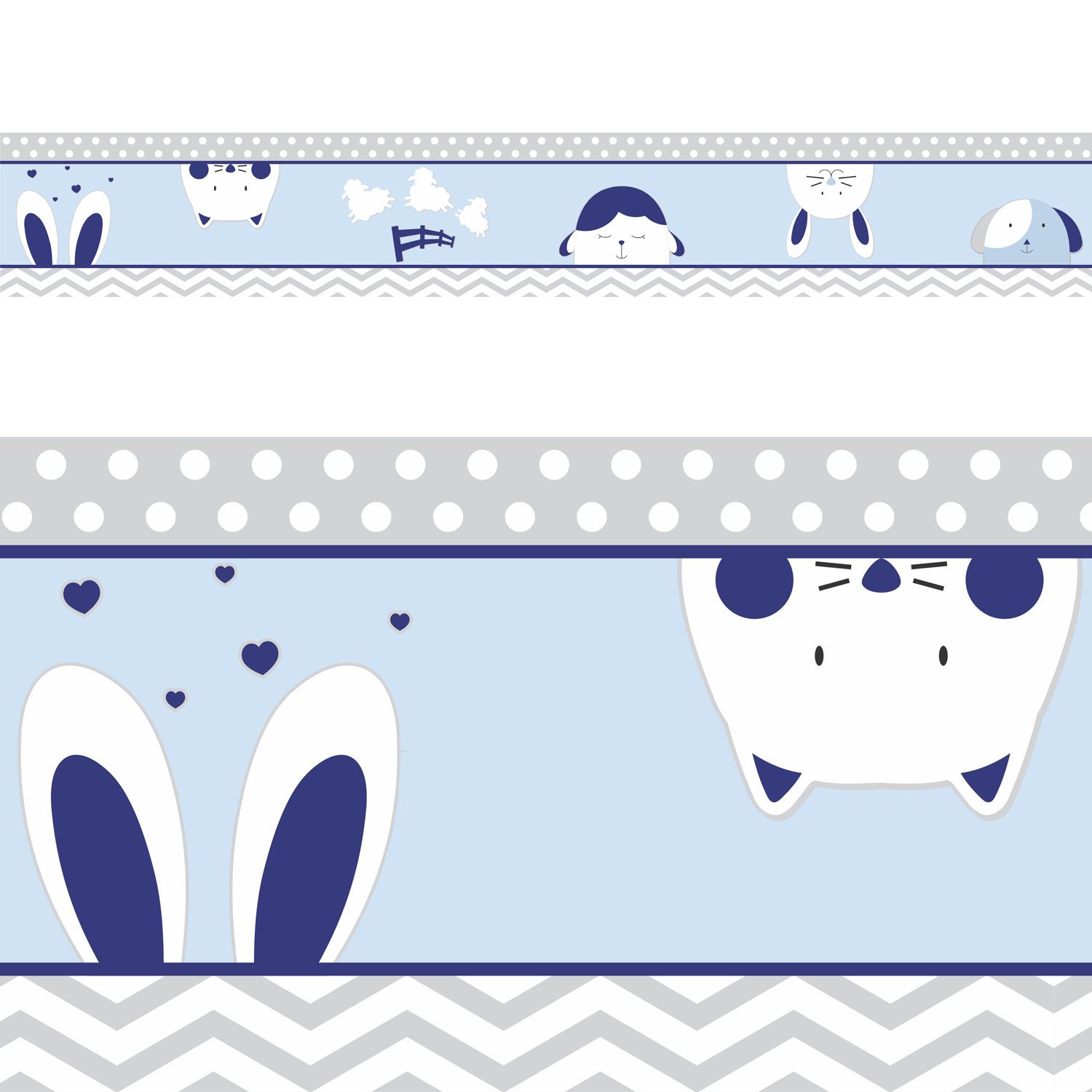 Faixa Adesiva de Parede Amiguinhos Amarelo