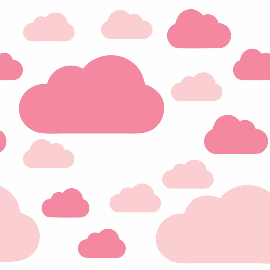 Adesivo de Parede Nuvem Rosa