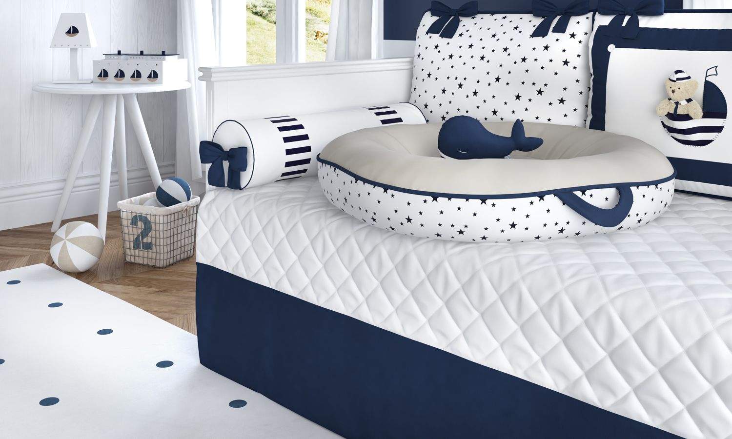 Ninho Estrelinhas Azul Marinho 75cm