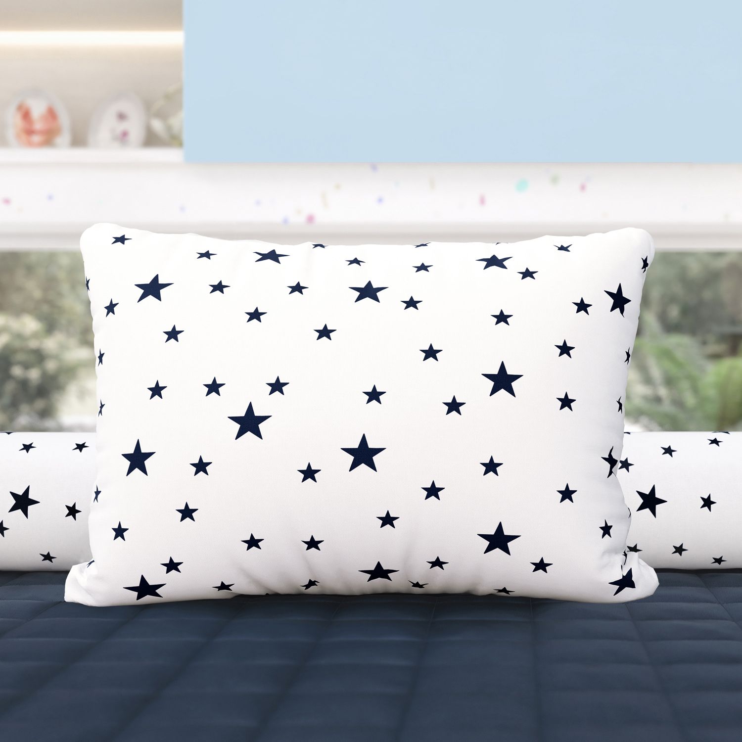 Almofada Estrelinhas Azul 43cm
