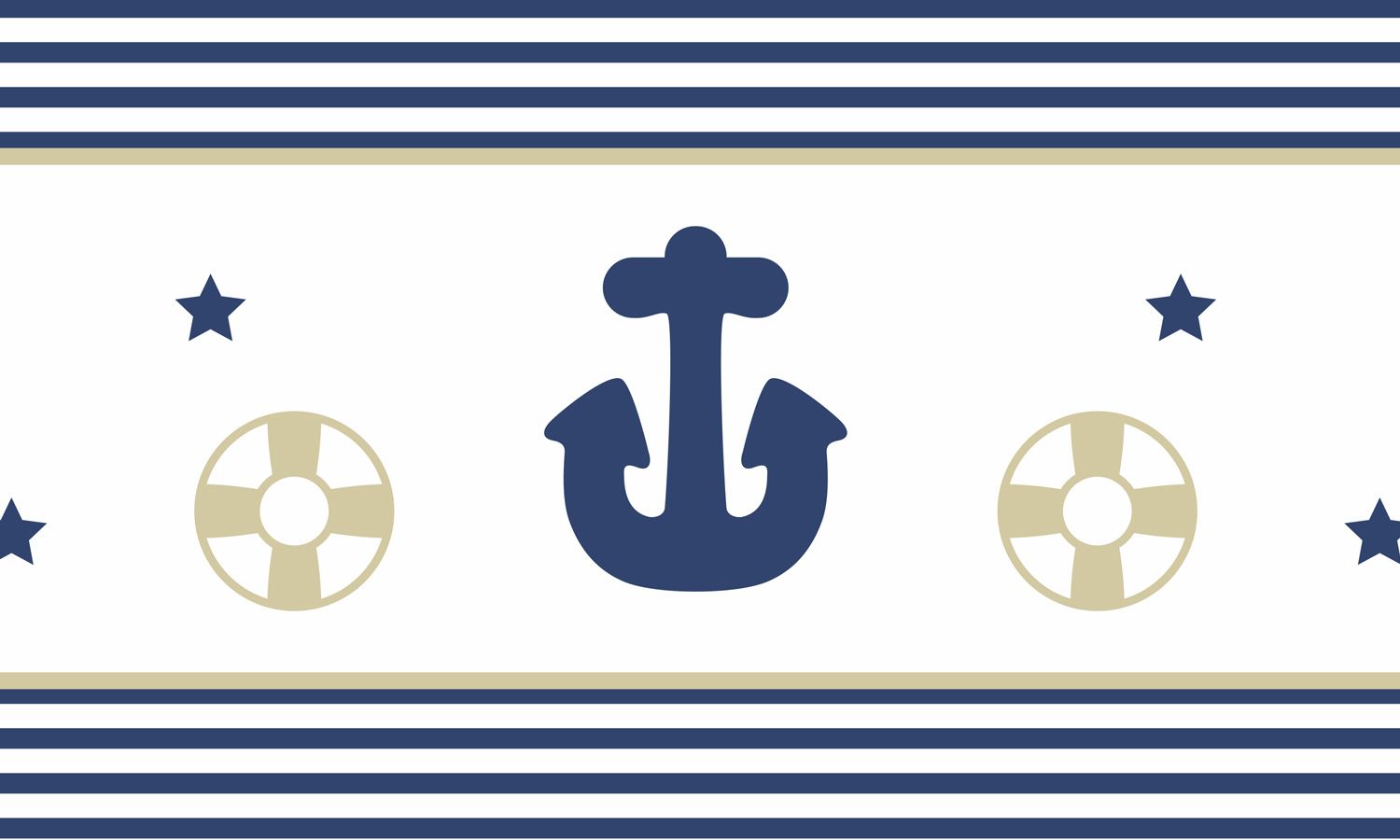 Faixa Adesiva de Parede Urso Marinheiro Azul