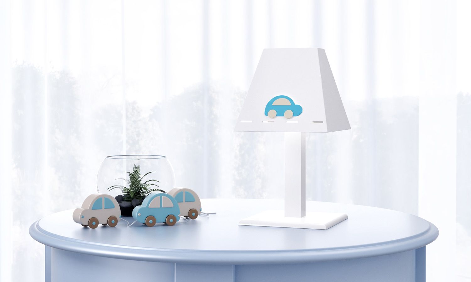 Abajur MDF Carrinhos