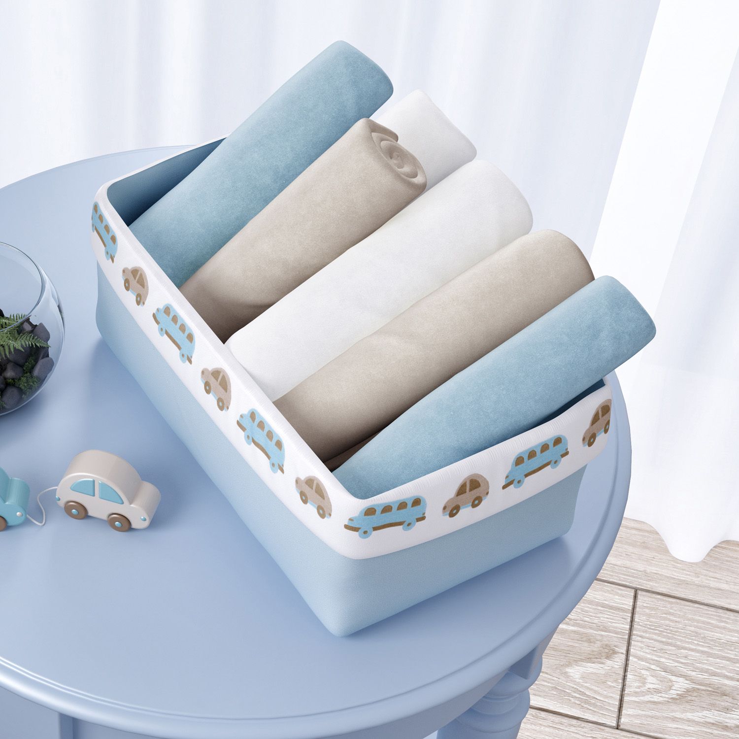 Cesto Organizador Carrinhos 36cm