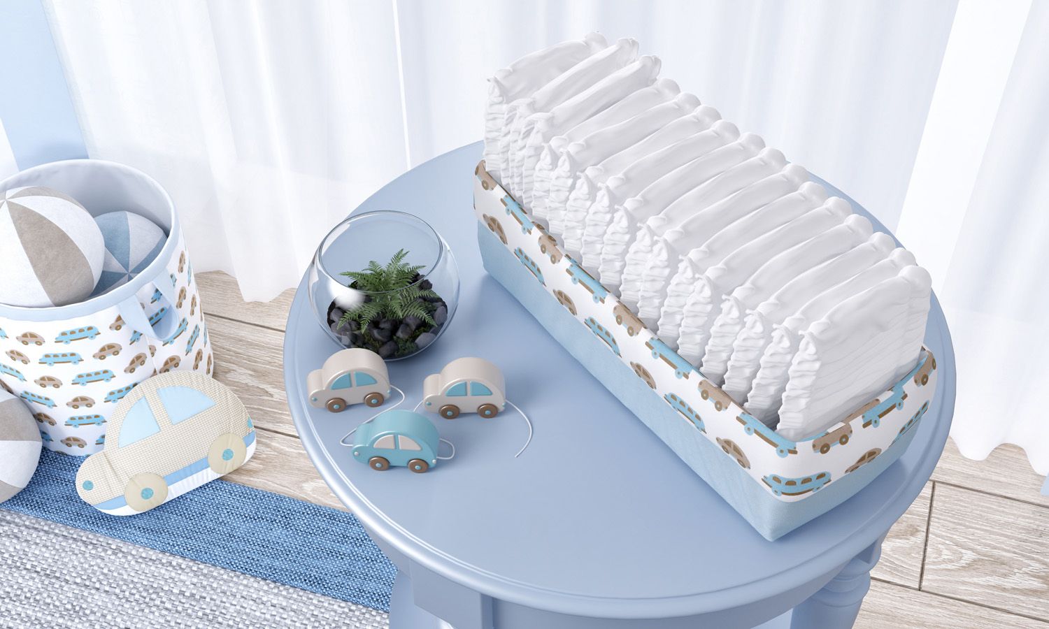 Cesto Organizador Carrinhos 40cm