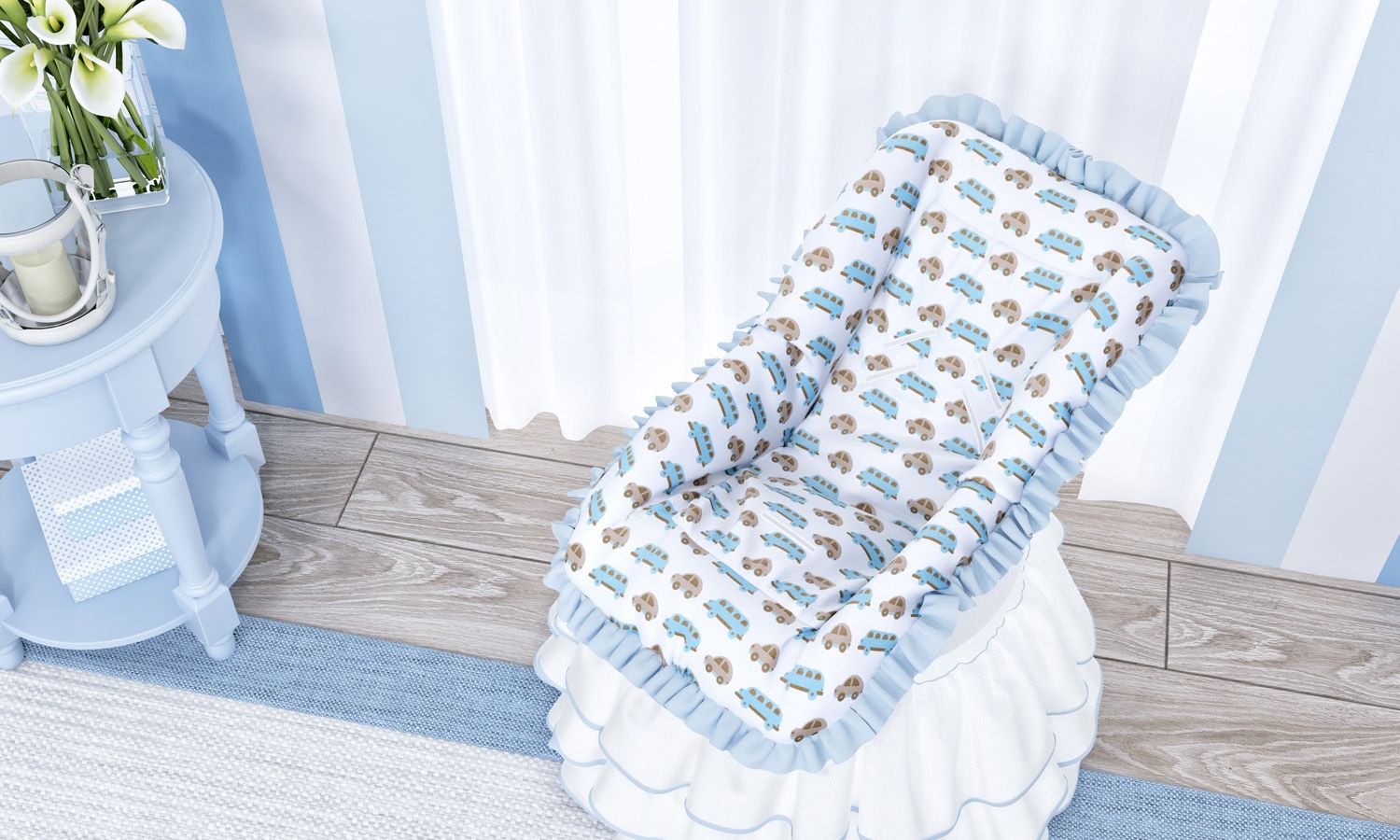 Capa de Bebê Conforto Carrinhos