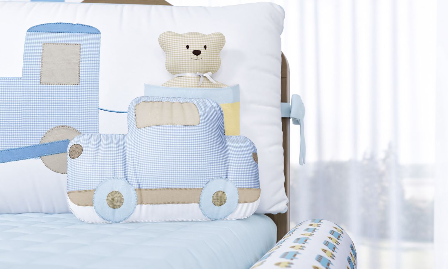 Kit Berço Carrinhos Amarelo