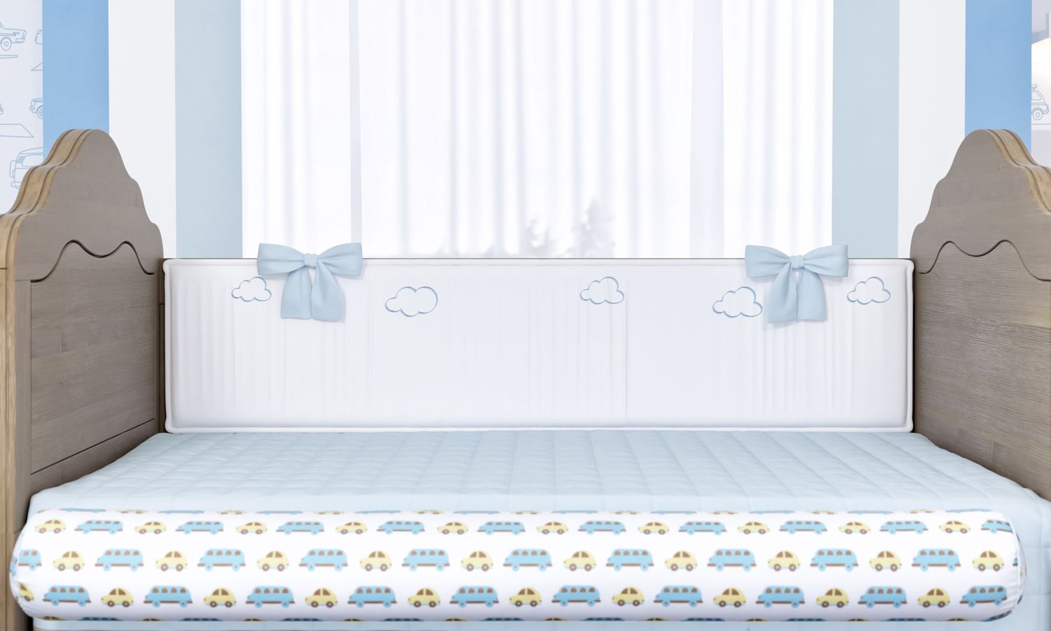 Kit Berço Carrinhos Amarelo