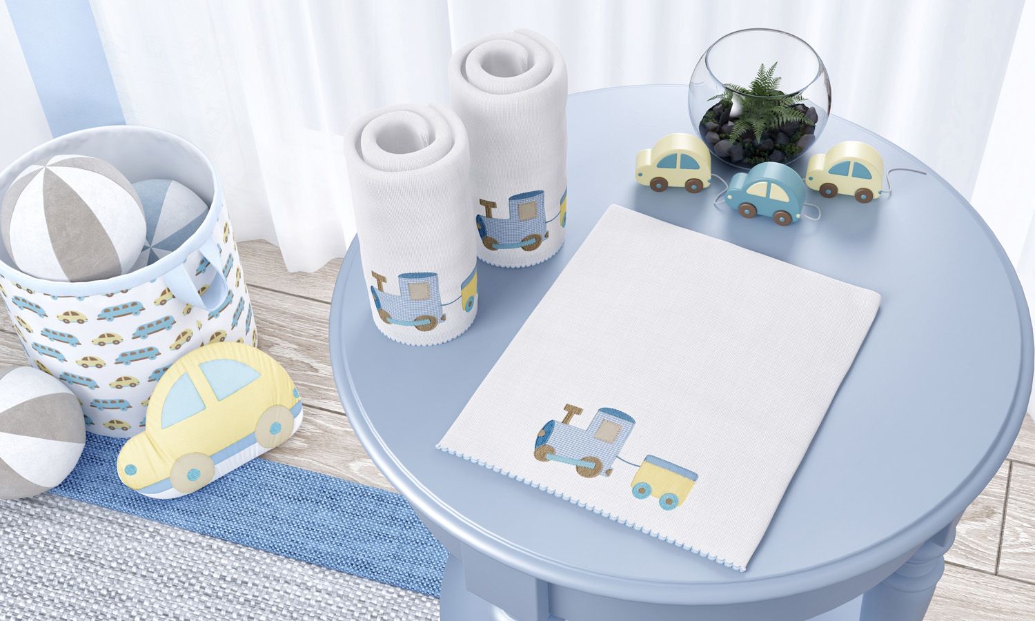 Jogo de Fraldas Ombro Carrinhos com 3