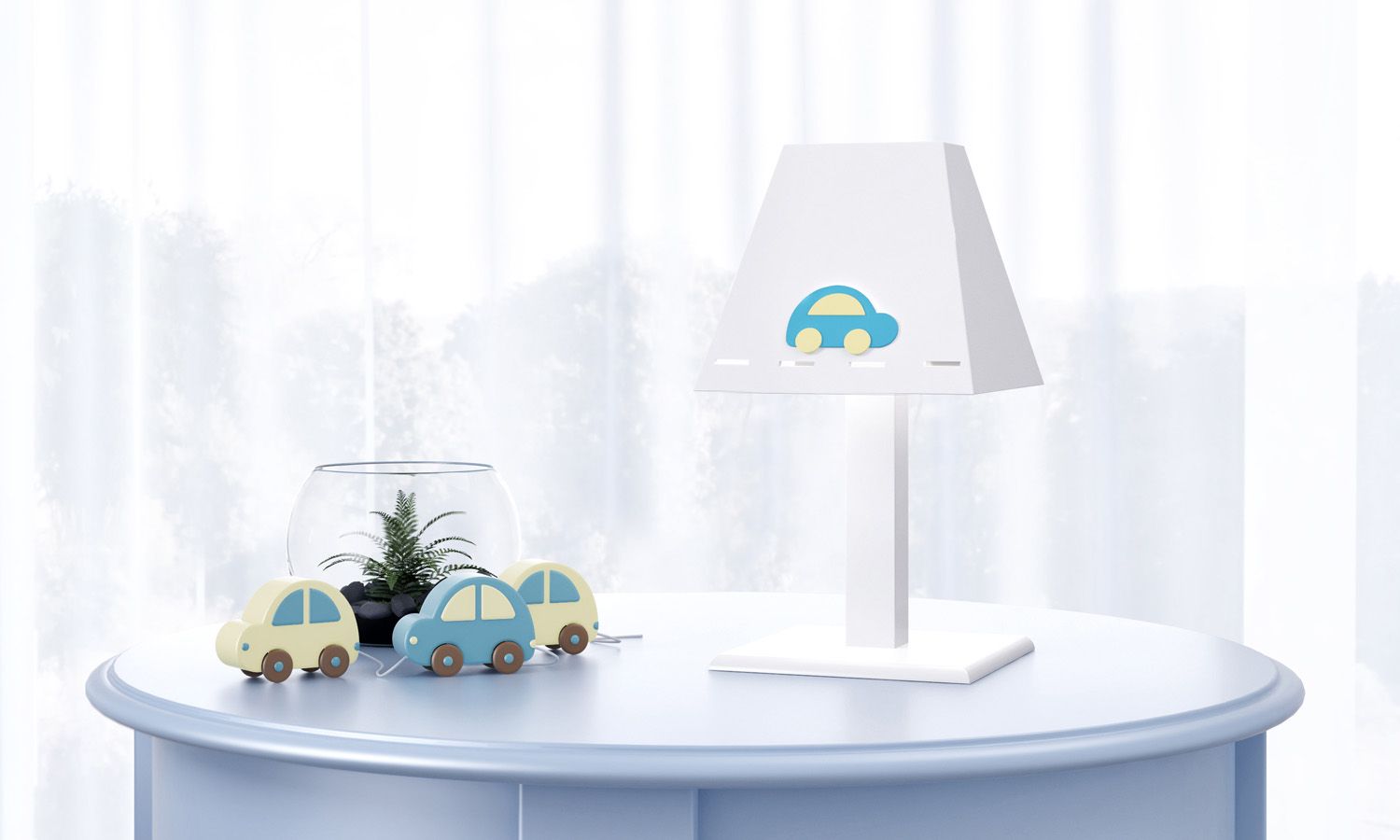 Abajur MDF Carrinhos