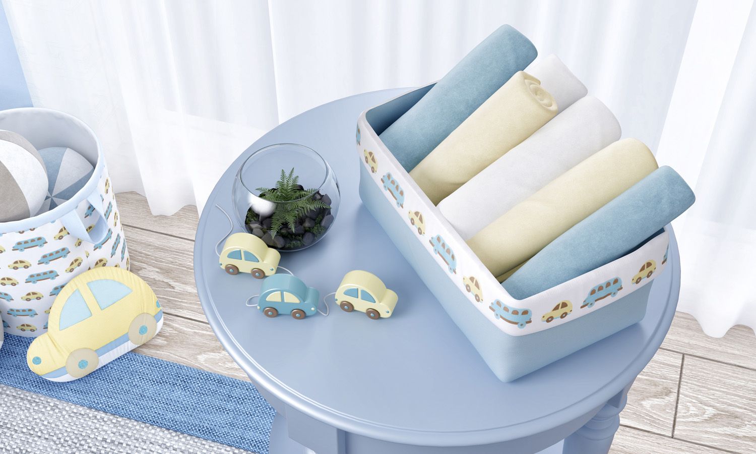 Cesto Organizador Carrinhos 36cm