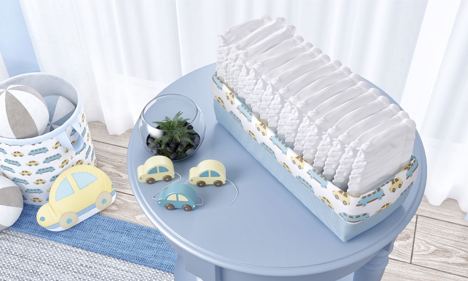 Cesto Organizador Carrinhos 40cm