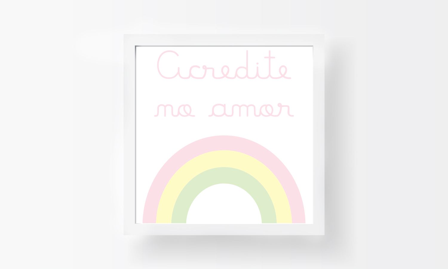 Quadro Frase Acredite no Amor 38cm - imagem 2