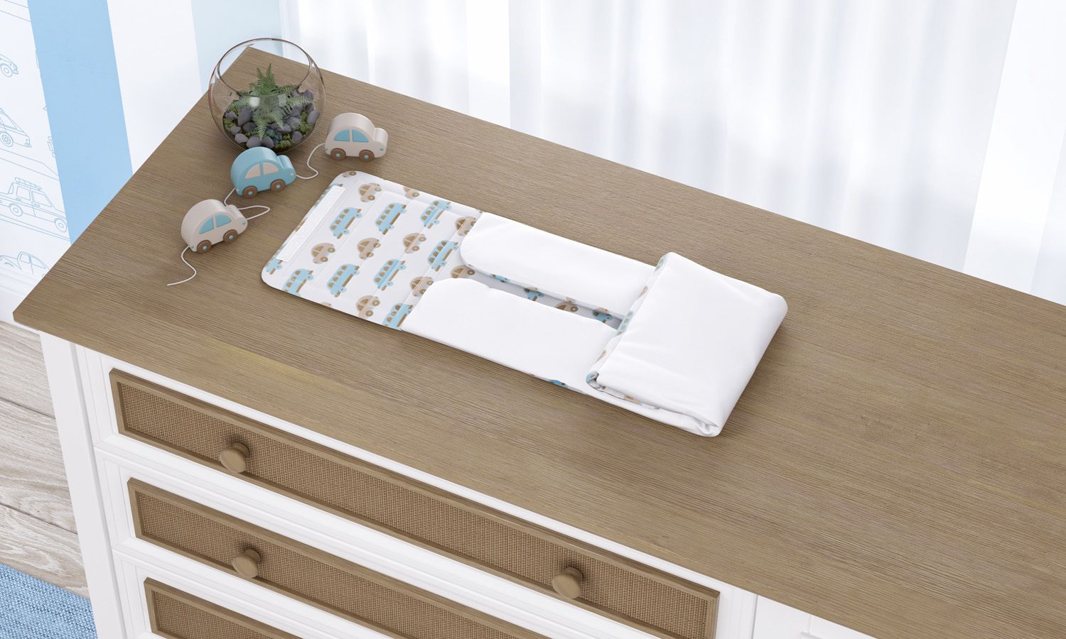Trocador de Fraldas Portátil Carrinhos 85x40cm