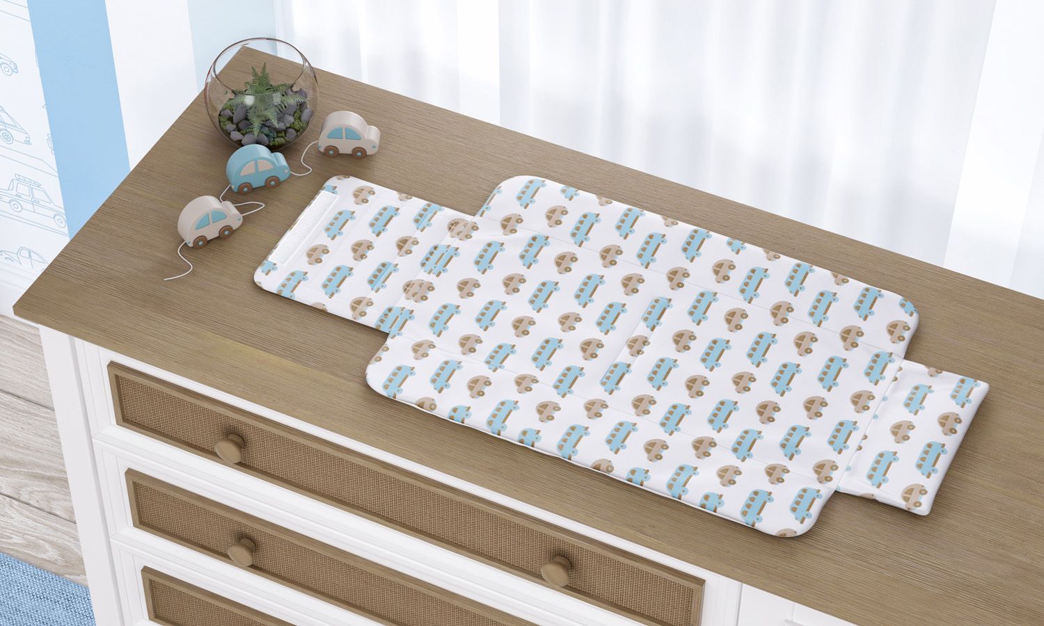 Trocador de Fraldas Portátil Carrinhos 85x40cm