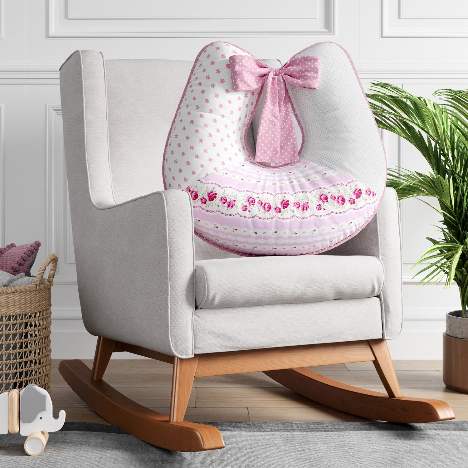 Almofada Amamentação Patchwork Rosa