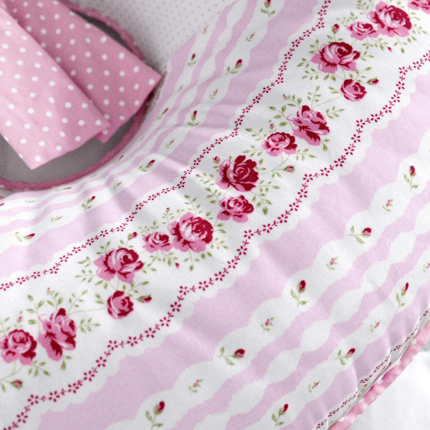 Almofada Amamentação Patchwork Rosa