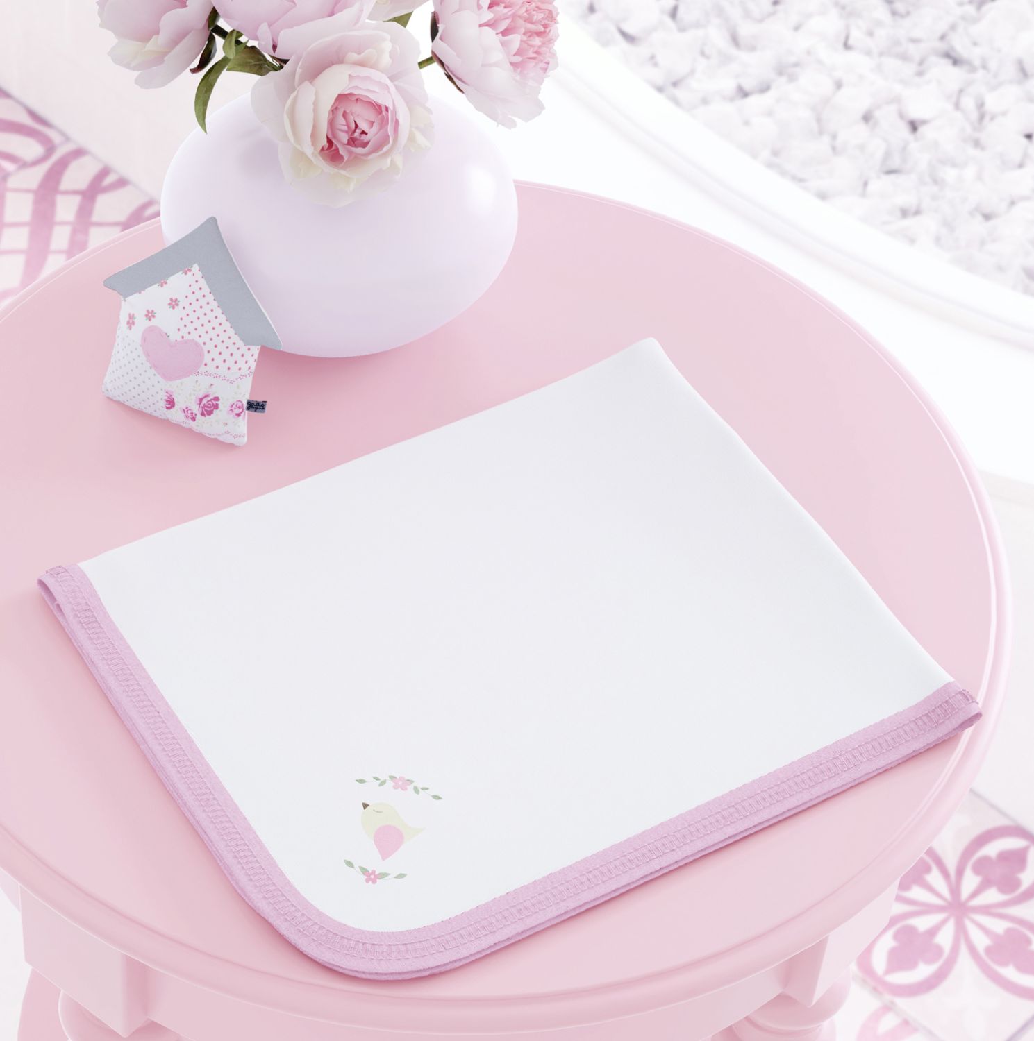 Cueiro Patchwork Rosa