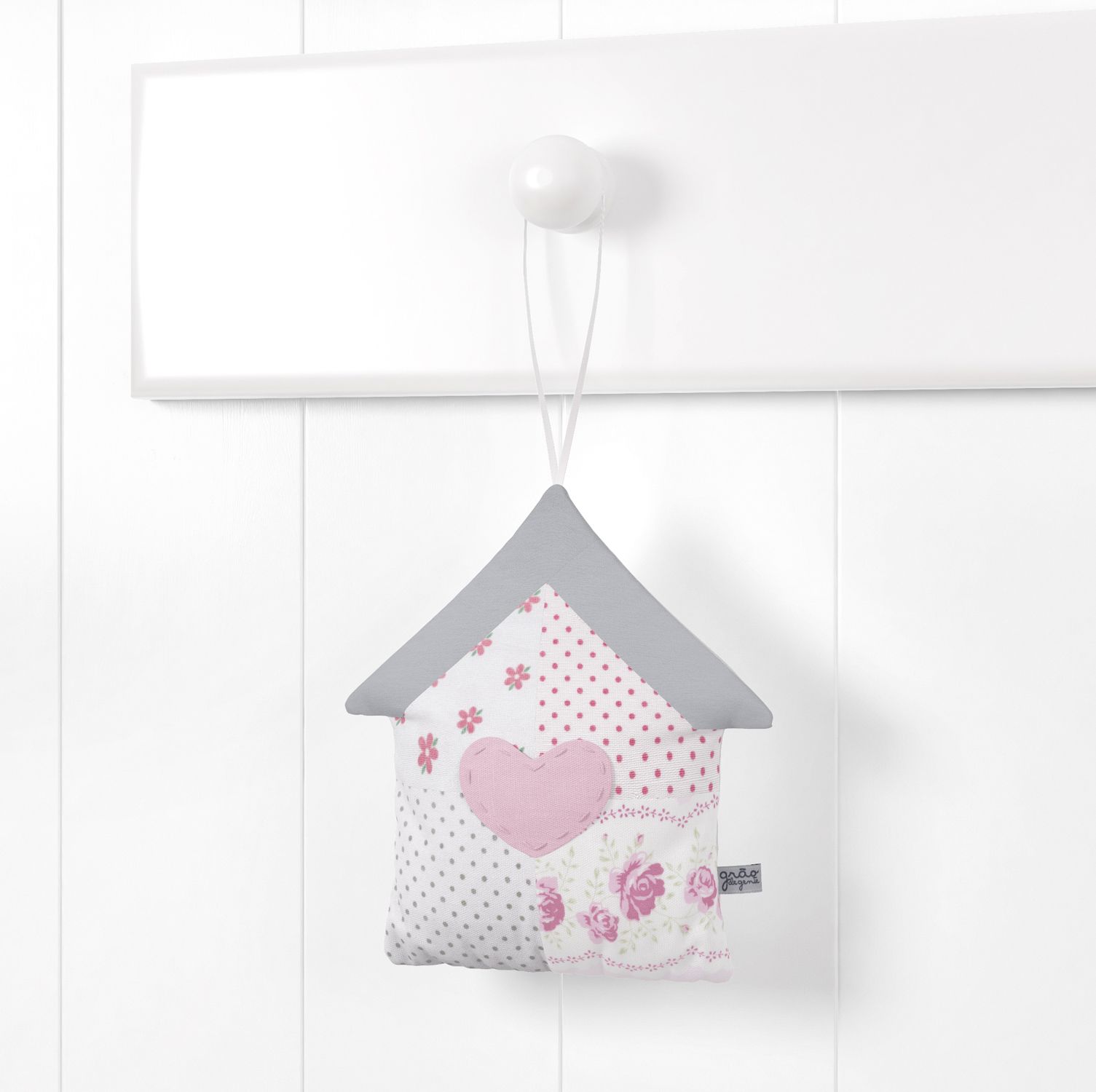 Porta Maternidade Patchwork Rosa