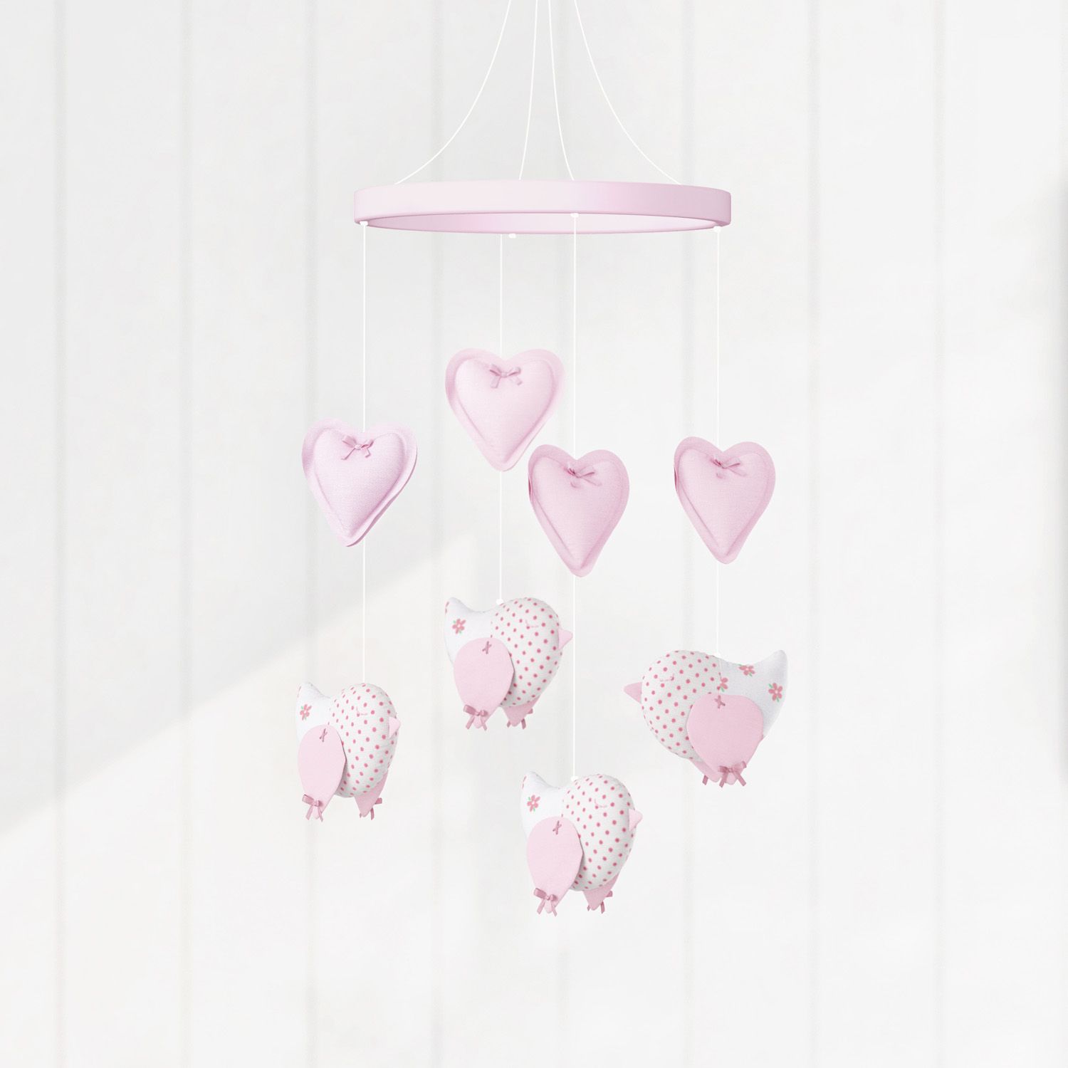 Móbile Patchwork Rosa