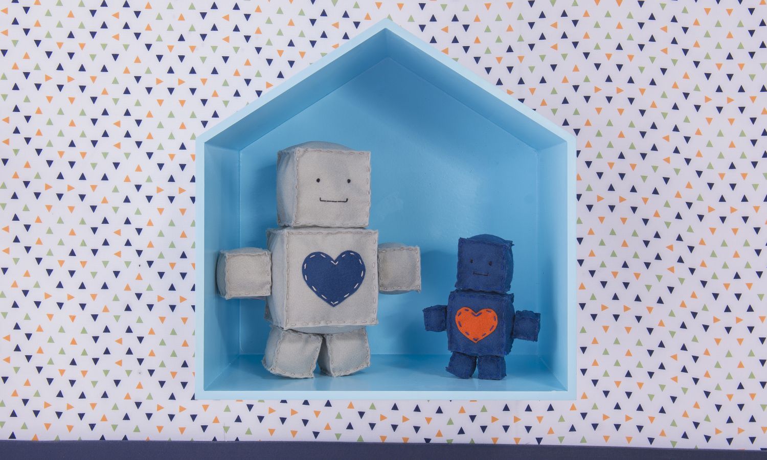 Nicho de Madeira Casinha Branco 40cm