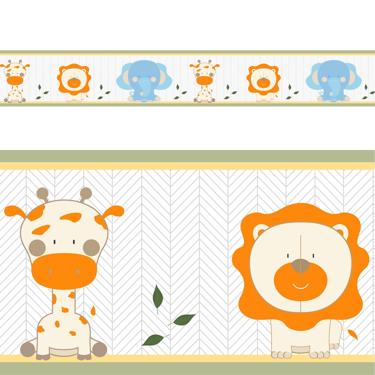 Faixa Adesiva de Parede Brincadeira na Selva