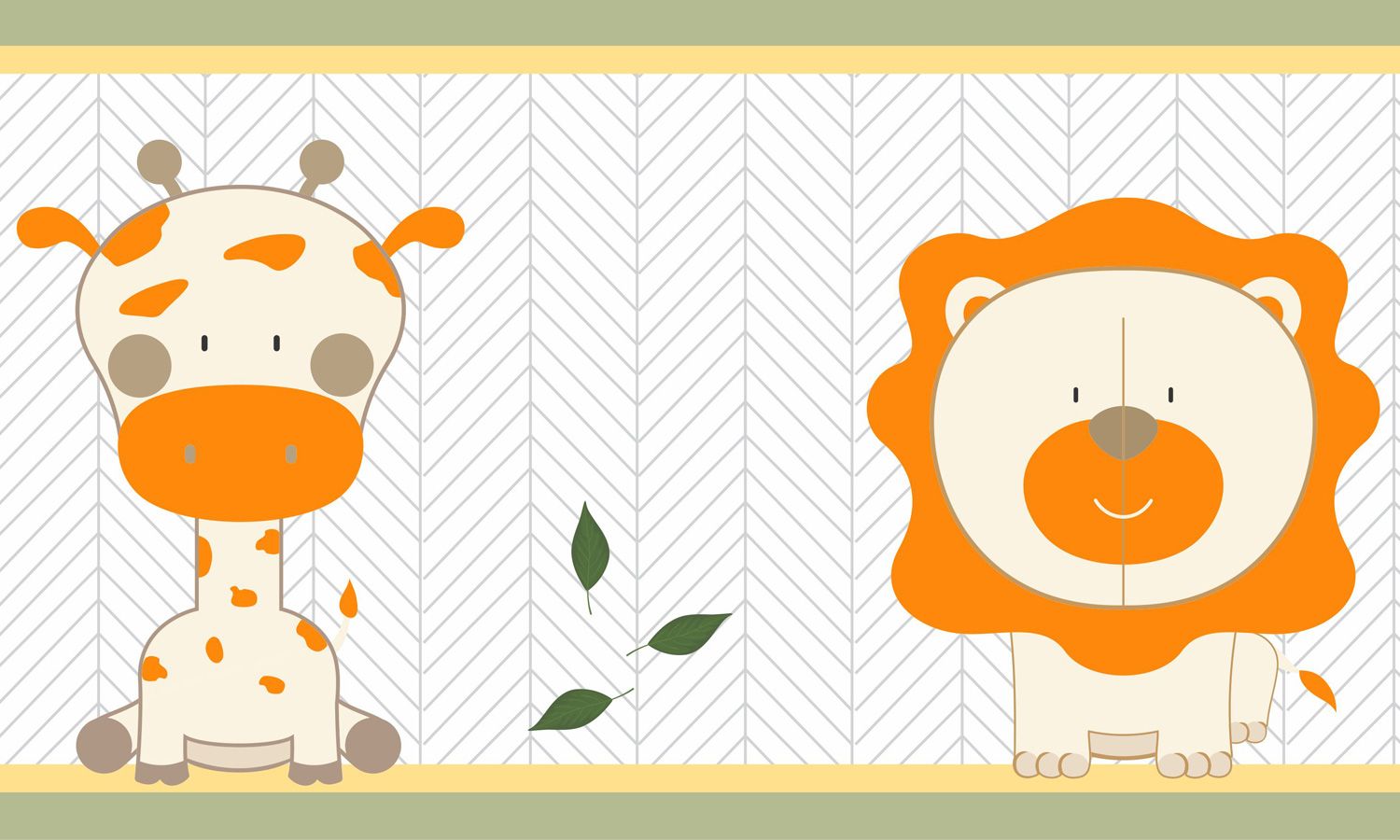 Faixa Adesiva de Parede Brincadeira na Selva