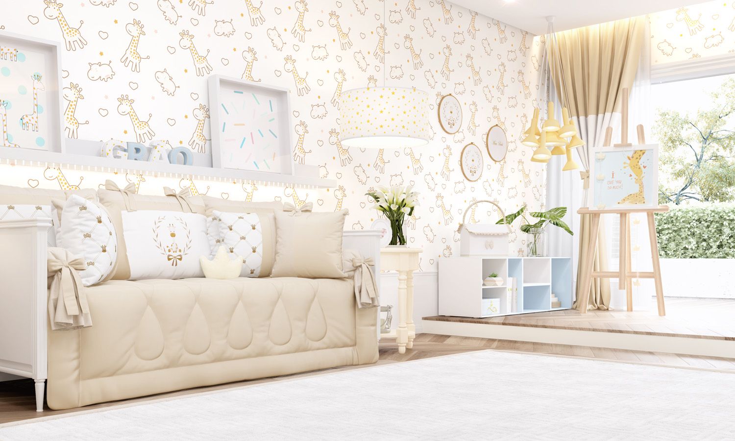 Kit Cama Babá Girafinha Clássica