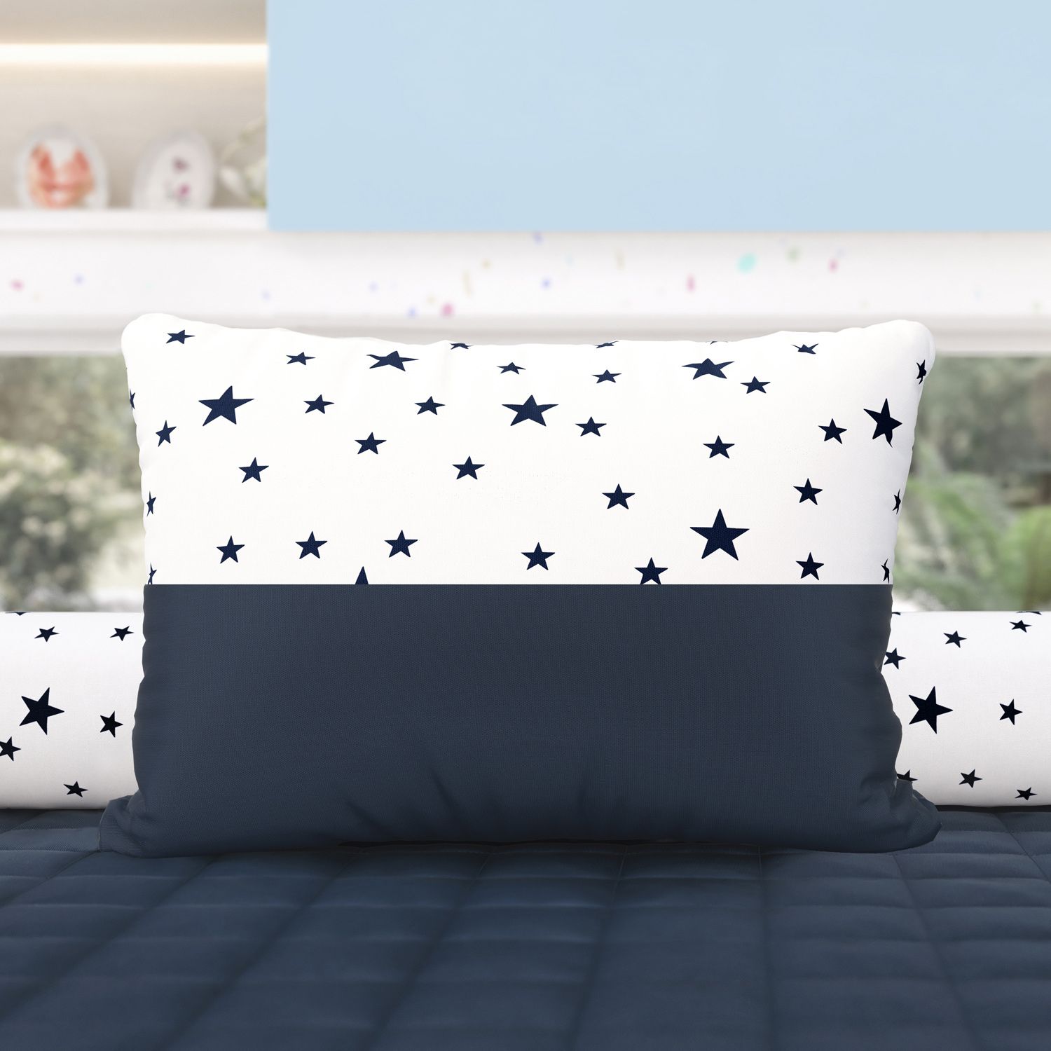 Almofada Estrelinhas Amarelo 43cm