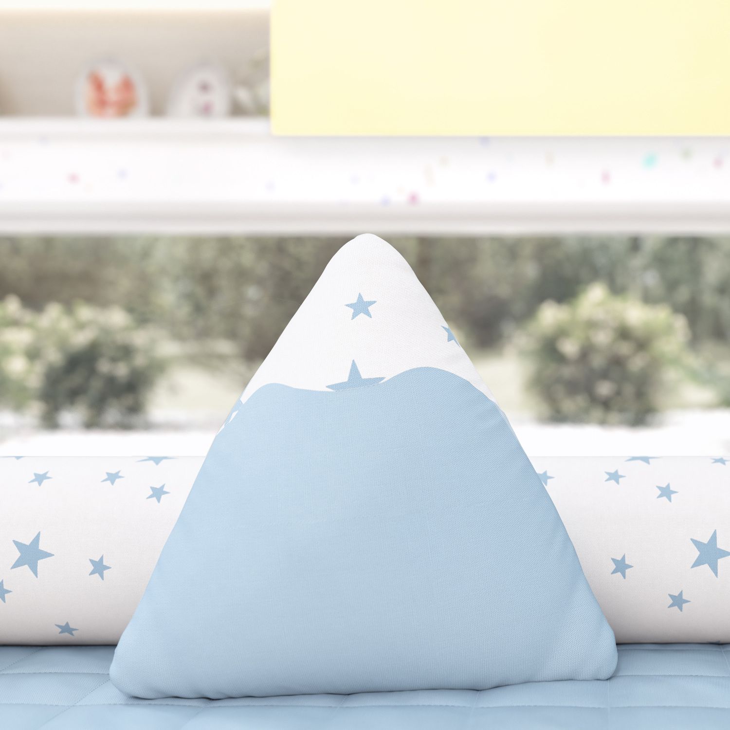 Almofada Montanha Estrelinhas Amarelo 25cm