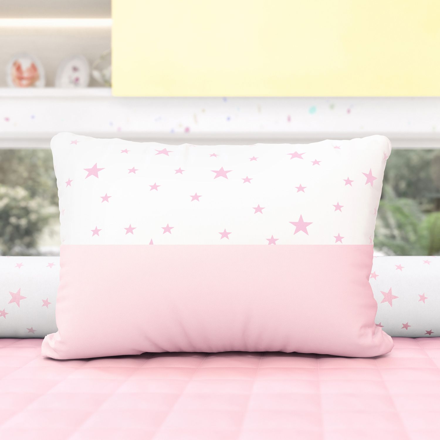 Almofada Estrelinhas Amarelo 43cm