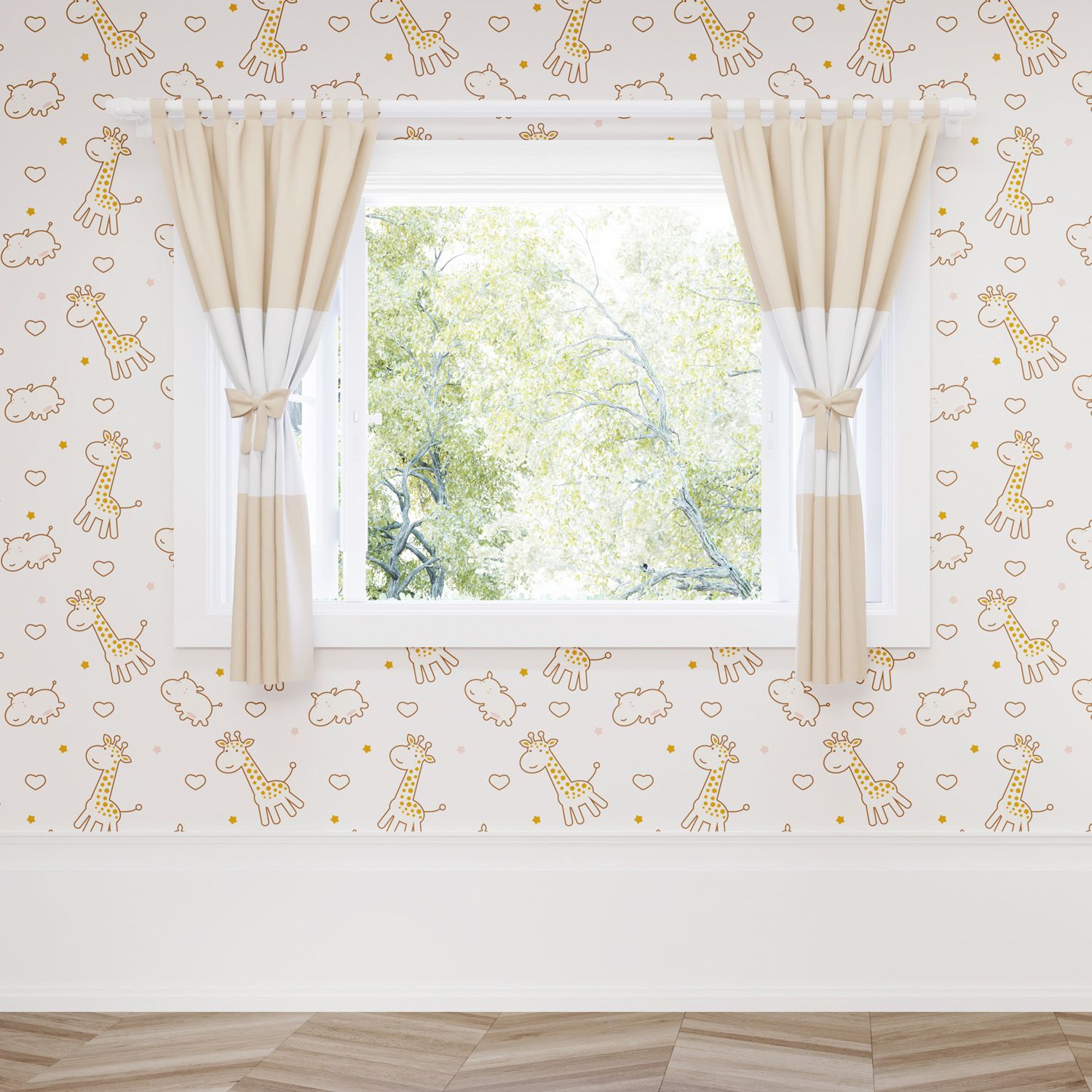 Cortina Girafinha Clássica 1,50m