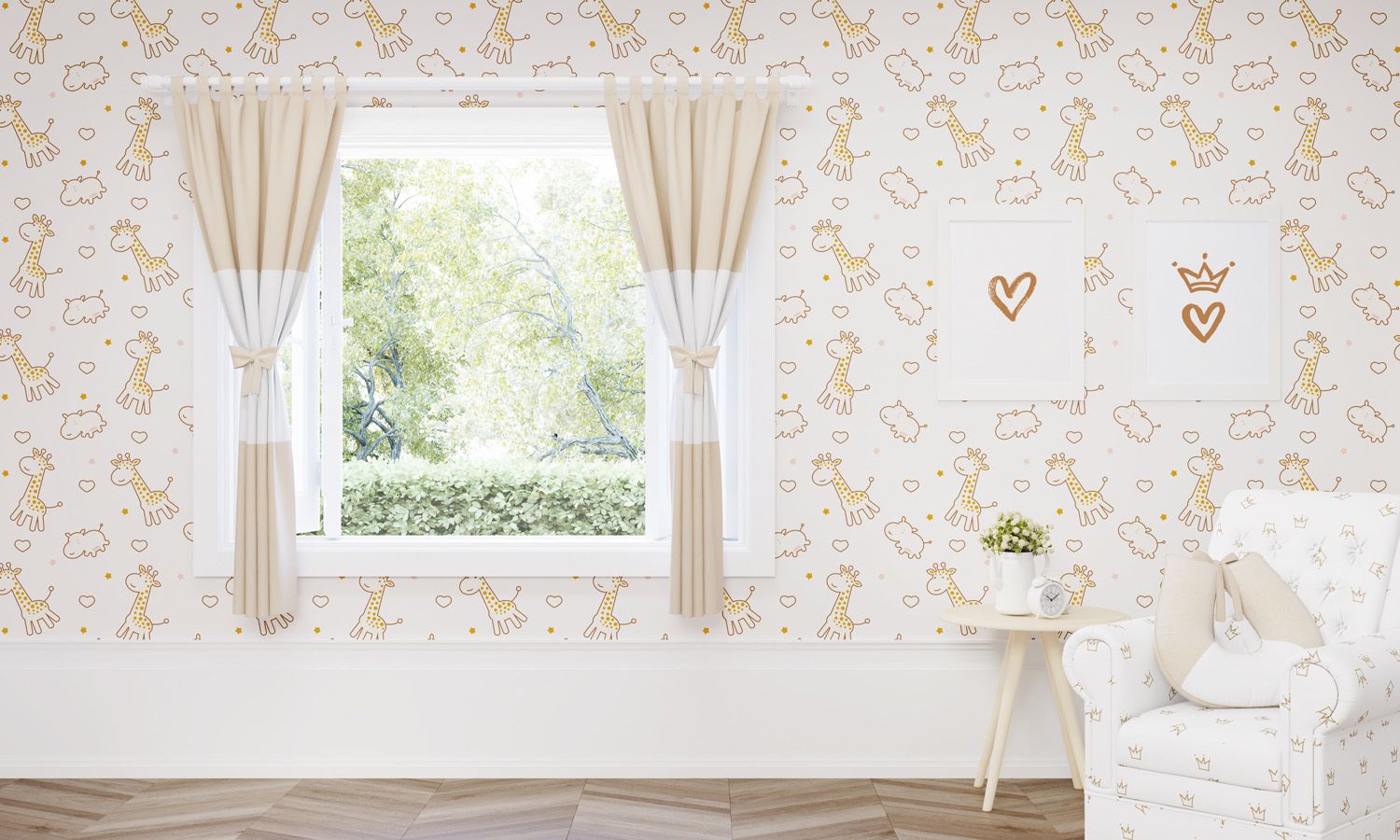 Cortina Girafinha Clássica 1,50m