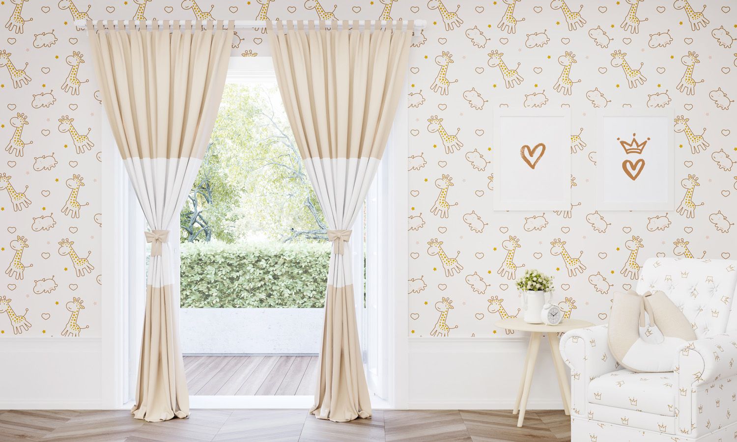 Cortina Girafinha Clássica 1,50m