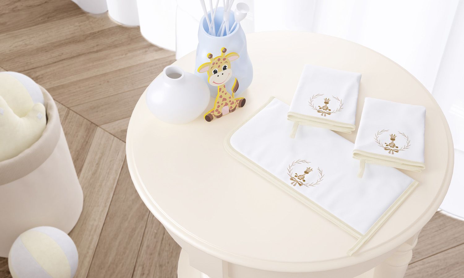 Jogo de Fraldas de Boca Malha Girafinha Clássica