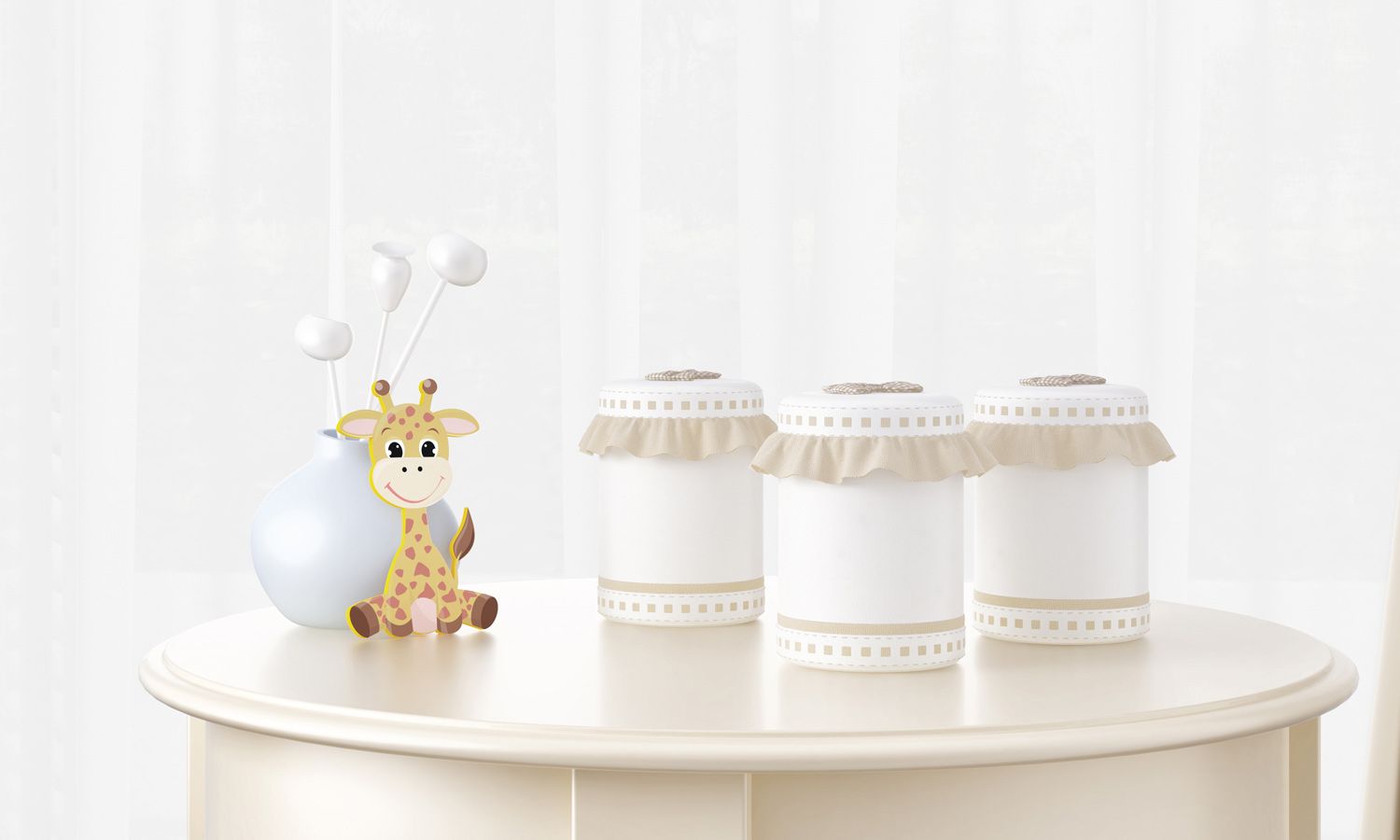 Jogo de Potes Girafinha Clássica