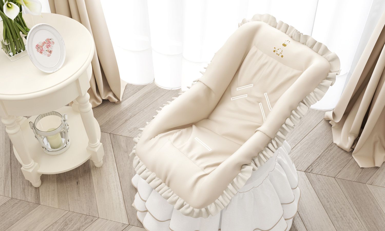 Capa de Bebê Conforto Girafinha Clássica