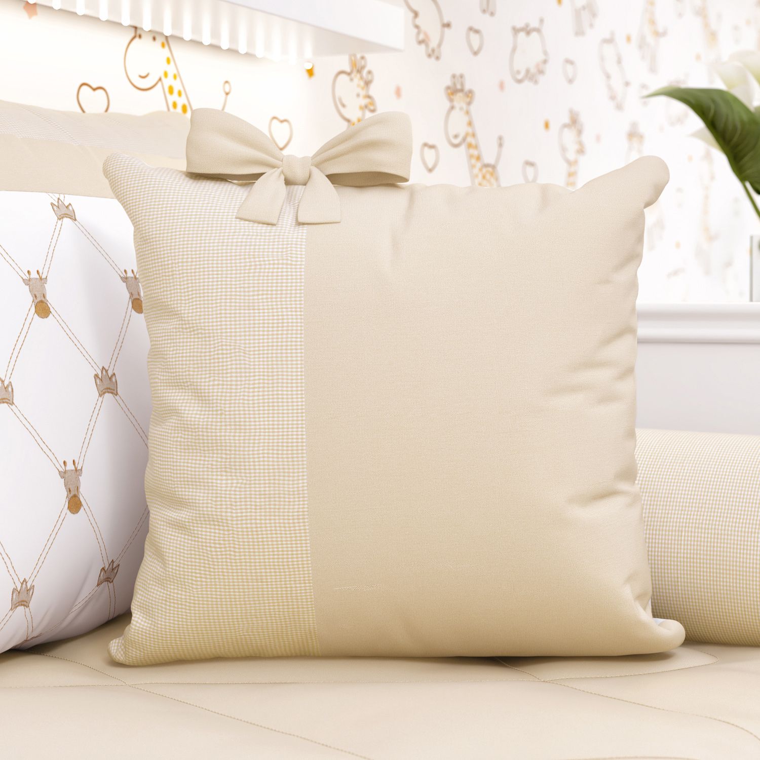 Almofada Laço Girafinha Clássica 40cm