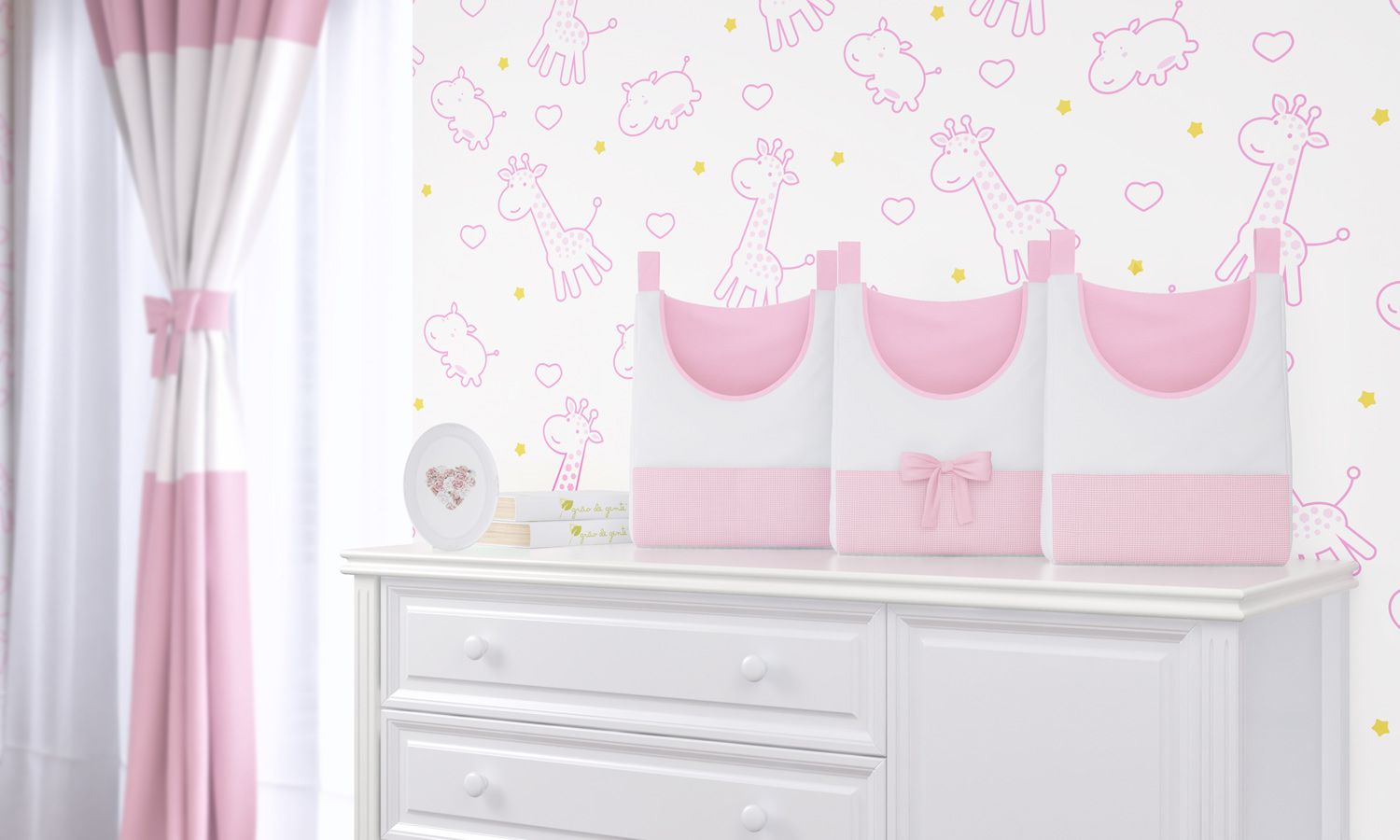 Porta Fraldas Varão Girafinha Clássica