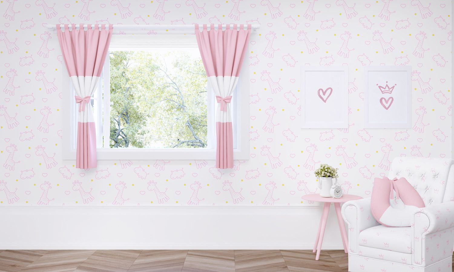 Cortina Girafinha Clássica 1,50m