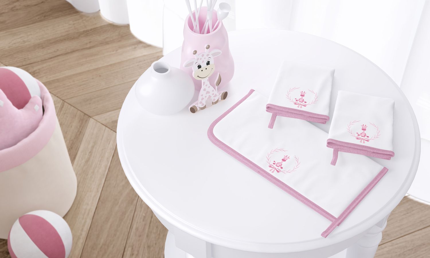 Jogo de Fraldas de Boca Malha Girafinha Clássica