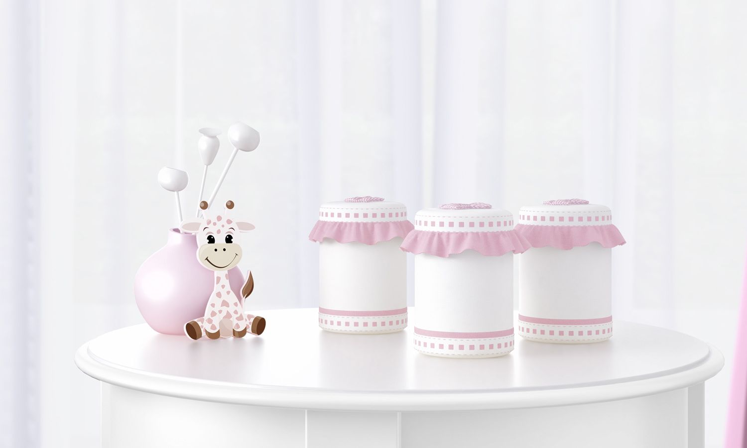 Jogo de Potes Girafinha Clássica