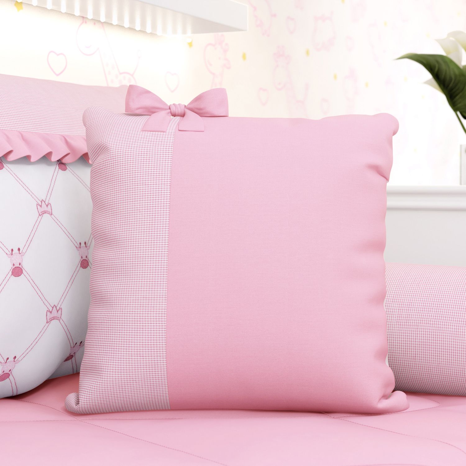 Almofada Laço Girafinha Clássica 40cm