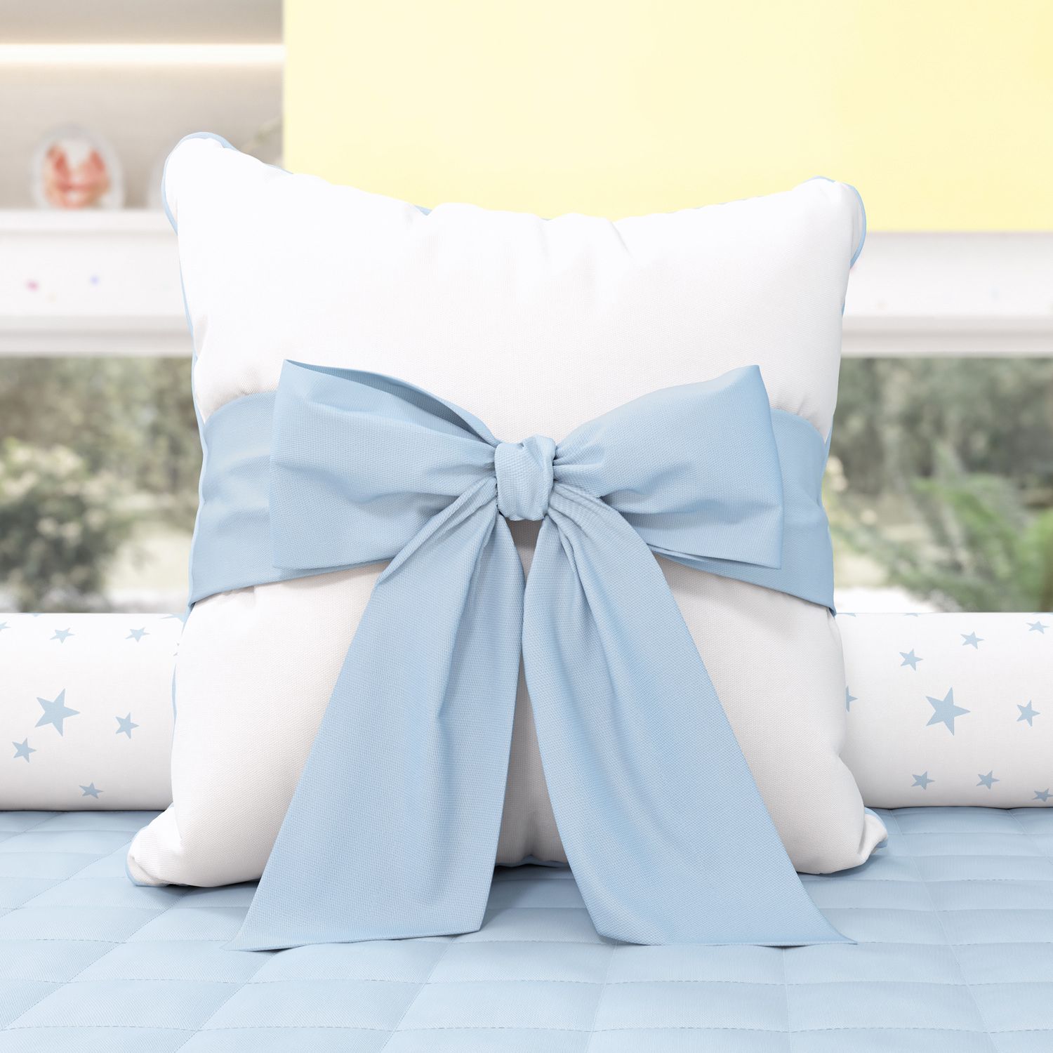 Almofada Laço Amarelo 38cm