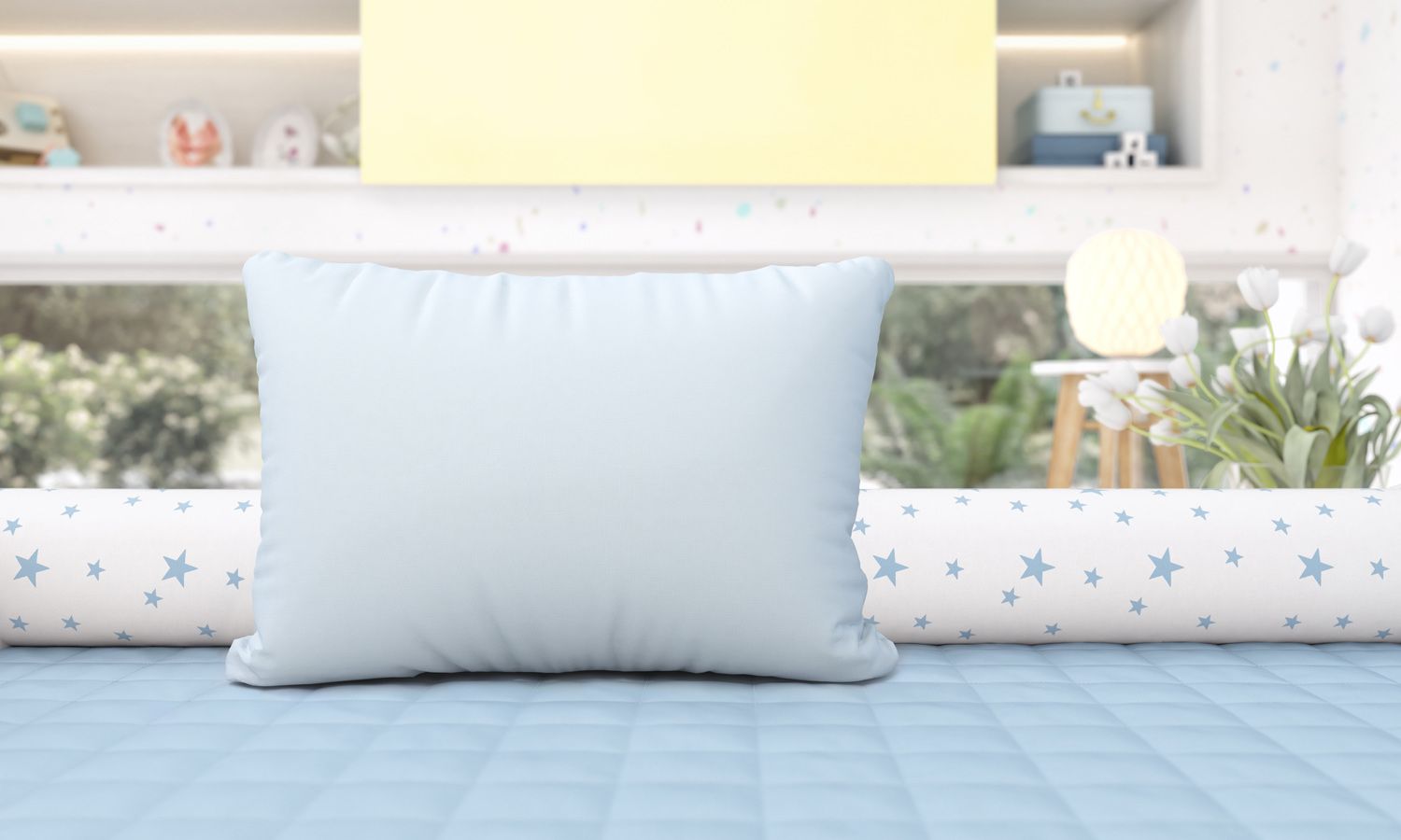 Almofada Retangular Amarelo 43cm