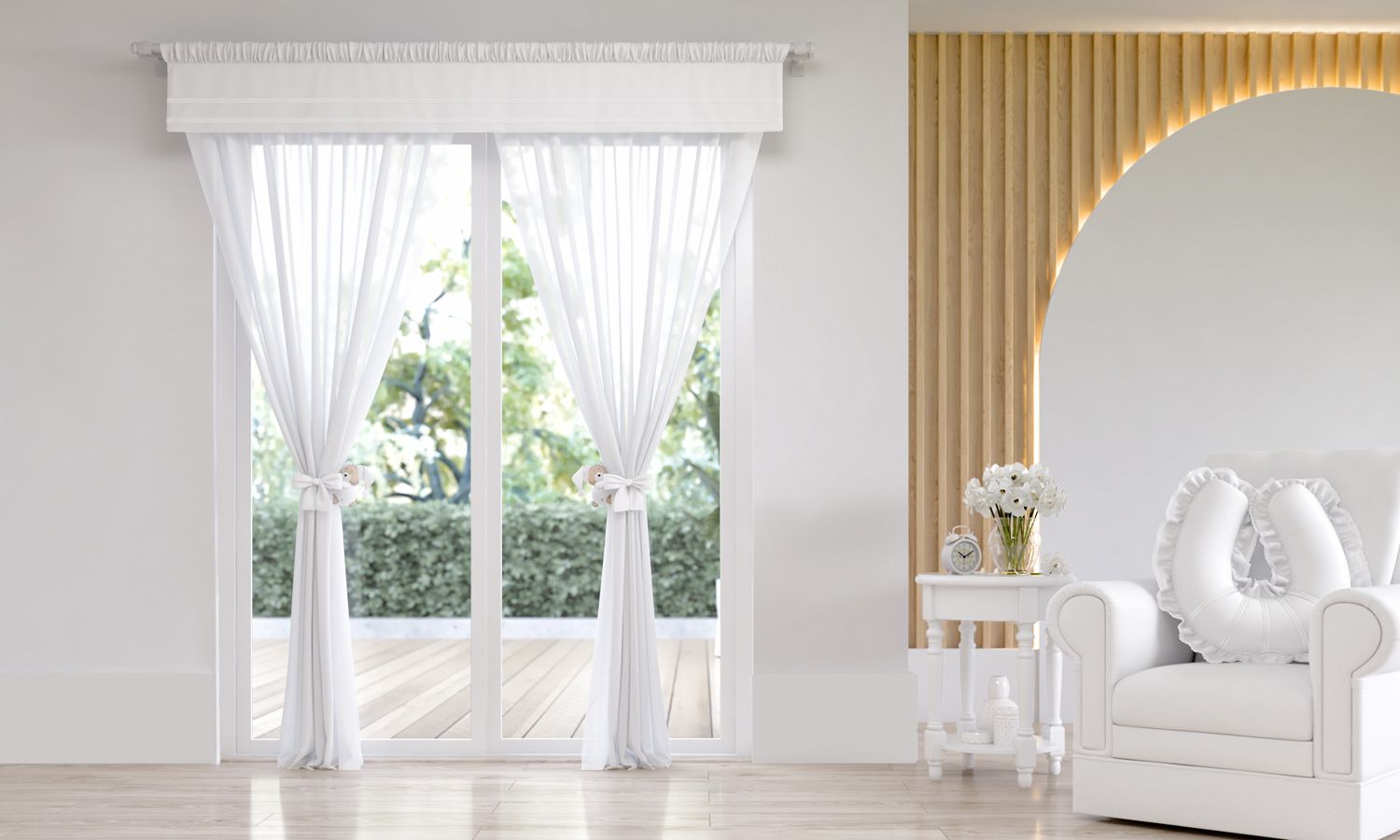 Cortina Branco Clássico 1,50m