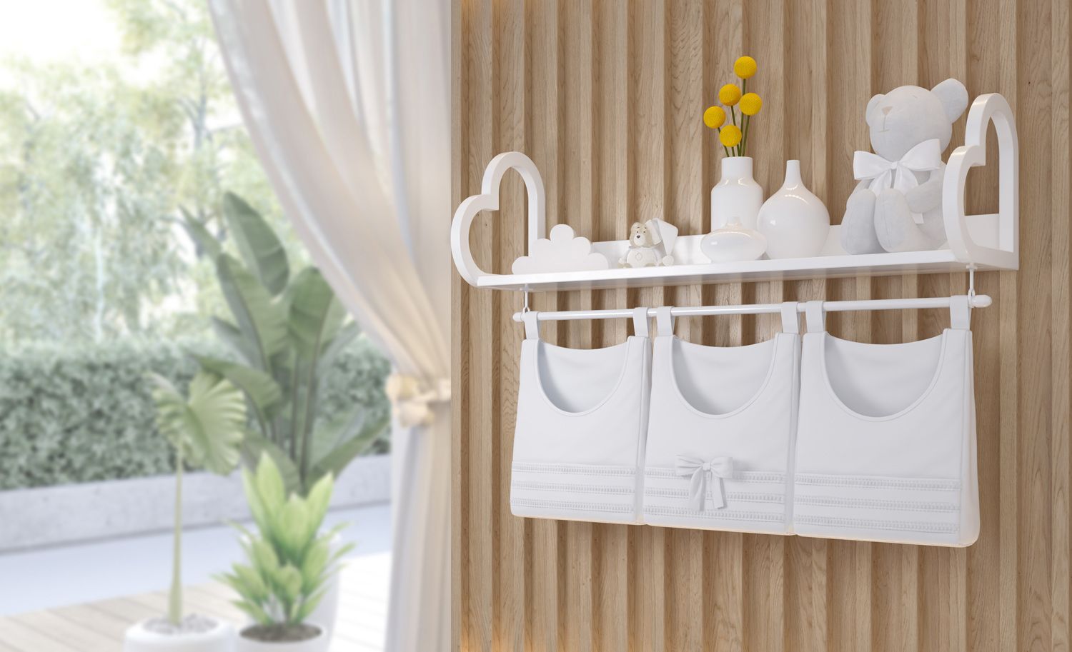 Porta Fraldas Varão Branco Clássico