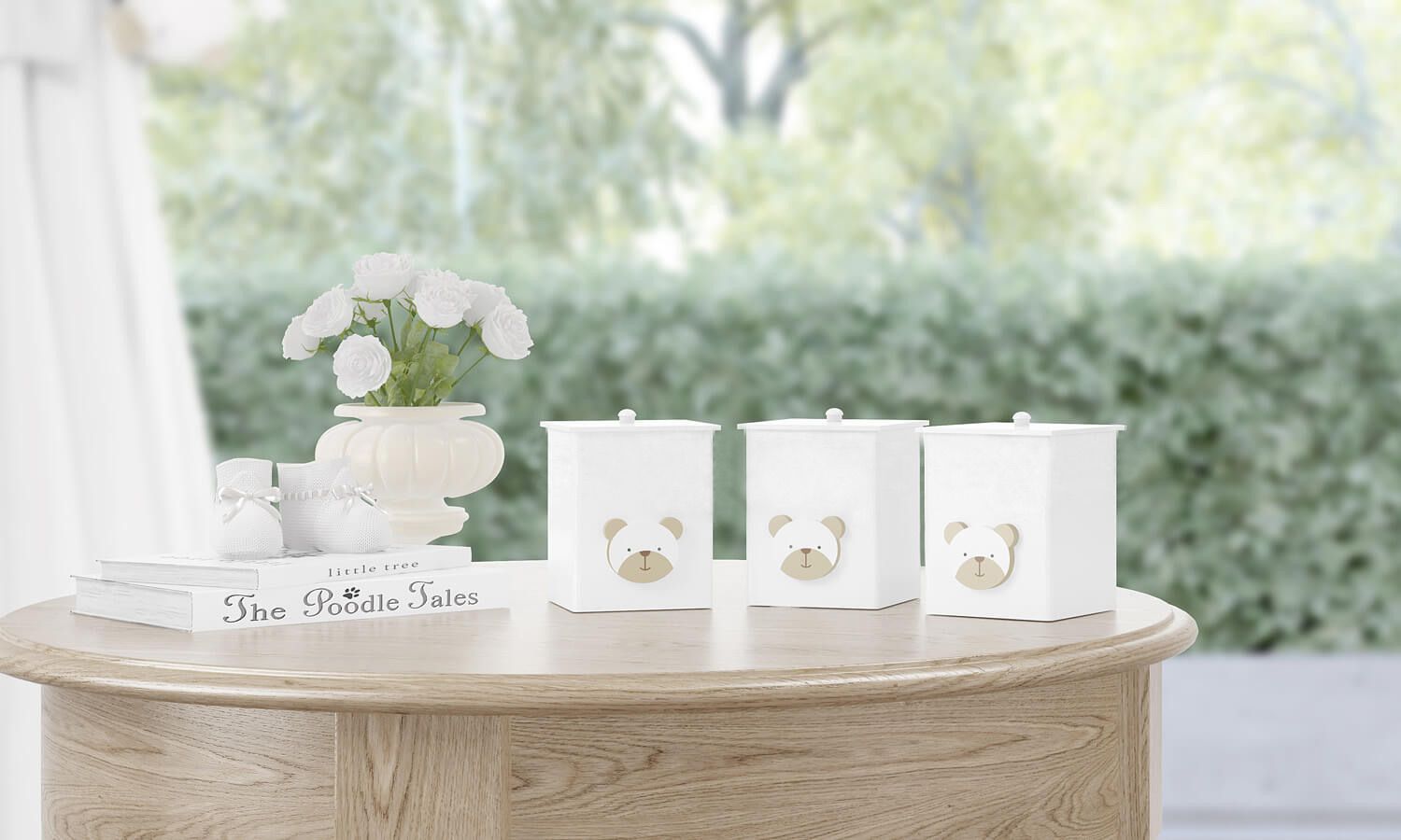 Jogo de Potes Branco Clássico