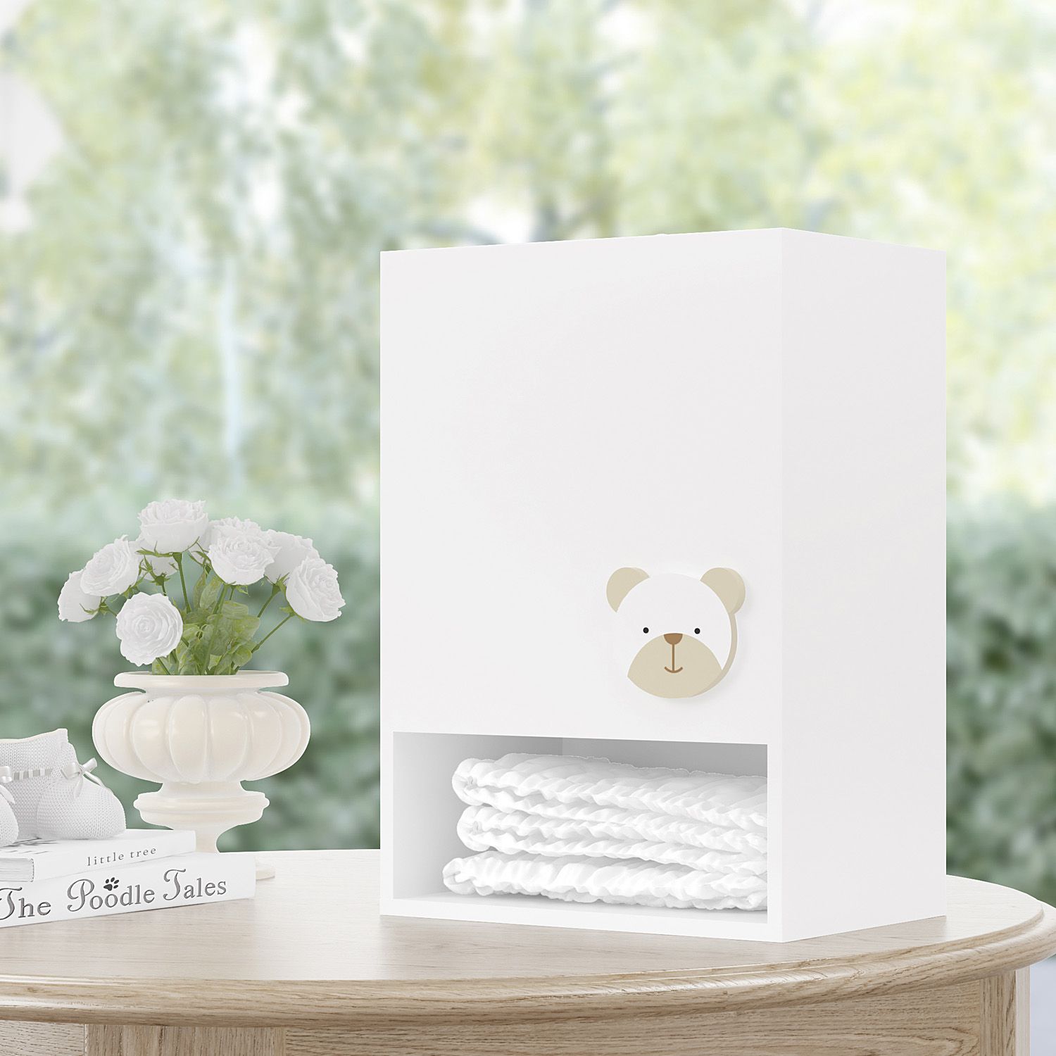 Porta Fraldas Branco Clássico